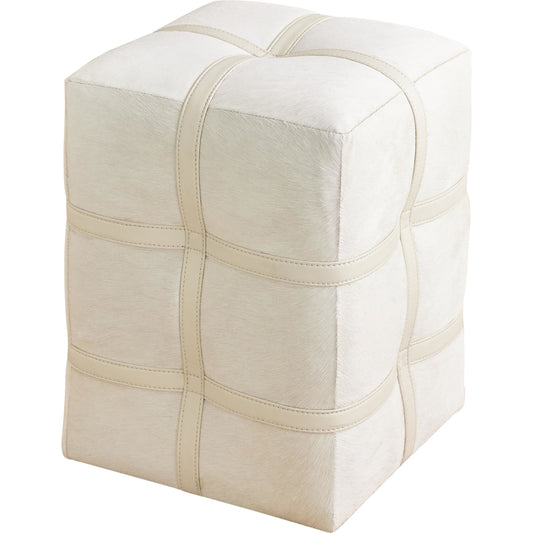 Belted Poof by Global Views. Made from mdf, meranti, leather in a modern style.