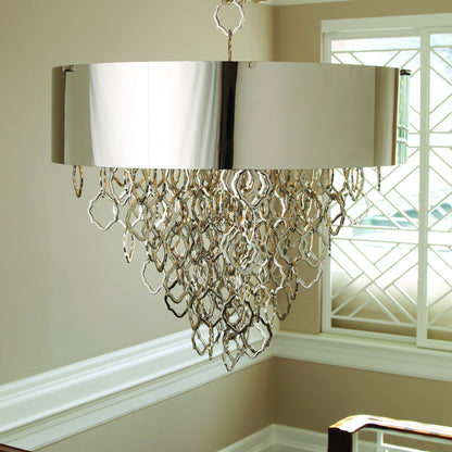 Chain Pendant by Global Views. Made from brass, stainless steel, iron, glass in a transitional style.