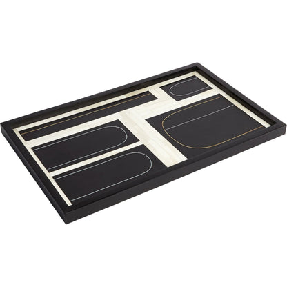 Brass Loop Tray by Global Views. Made from mdf, brass, bone, resin in a modern style.