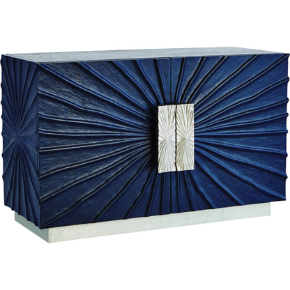 Pleated Cabinet by Global Views in black, nickel. Made from pine, aluminum, glass, metal in a eclectic & global style.