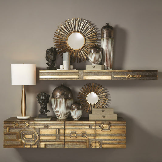Abstract Block Floating Shelf by Global Views. Made from unique in a modern style.