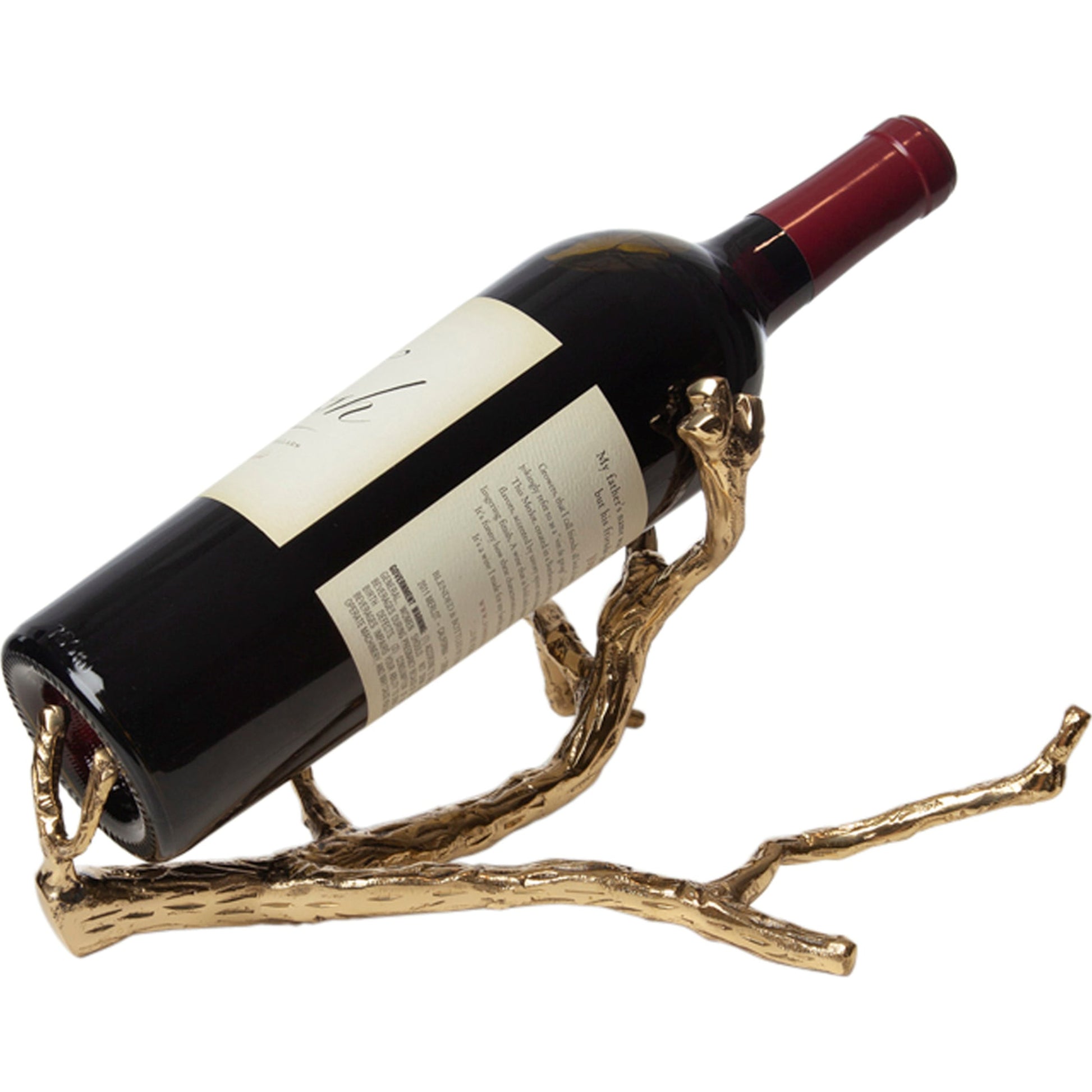 Twig Wine Bottle Holder by Global Views. Made from cast brass in a eclectic & global style.