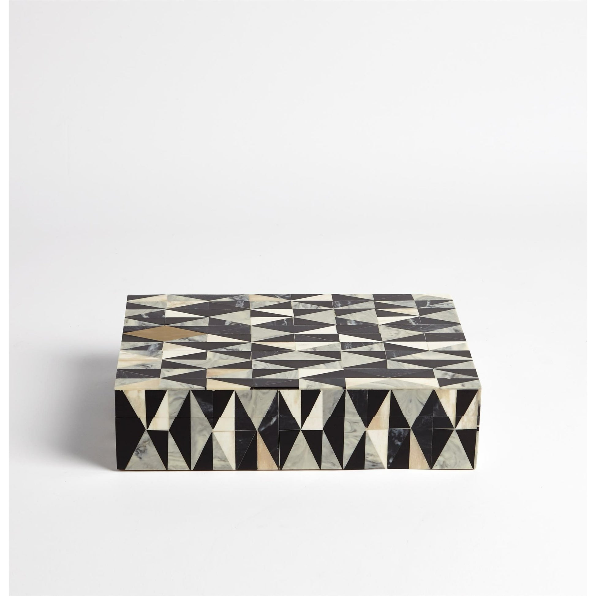 Brass Diamond Box by Global Views. Made from mdf, brass, resin in a eclectic & global style.
