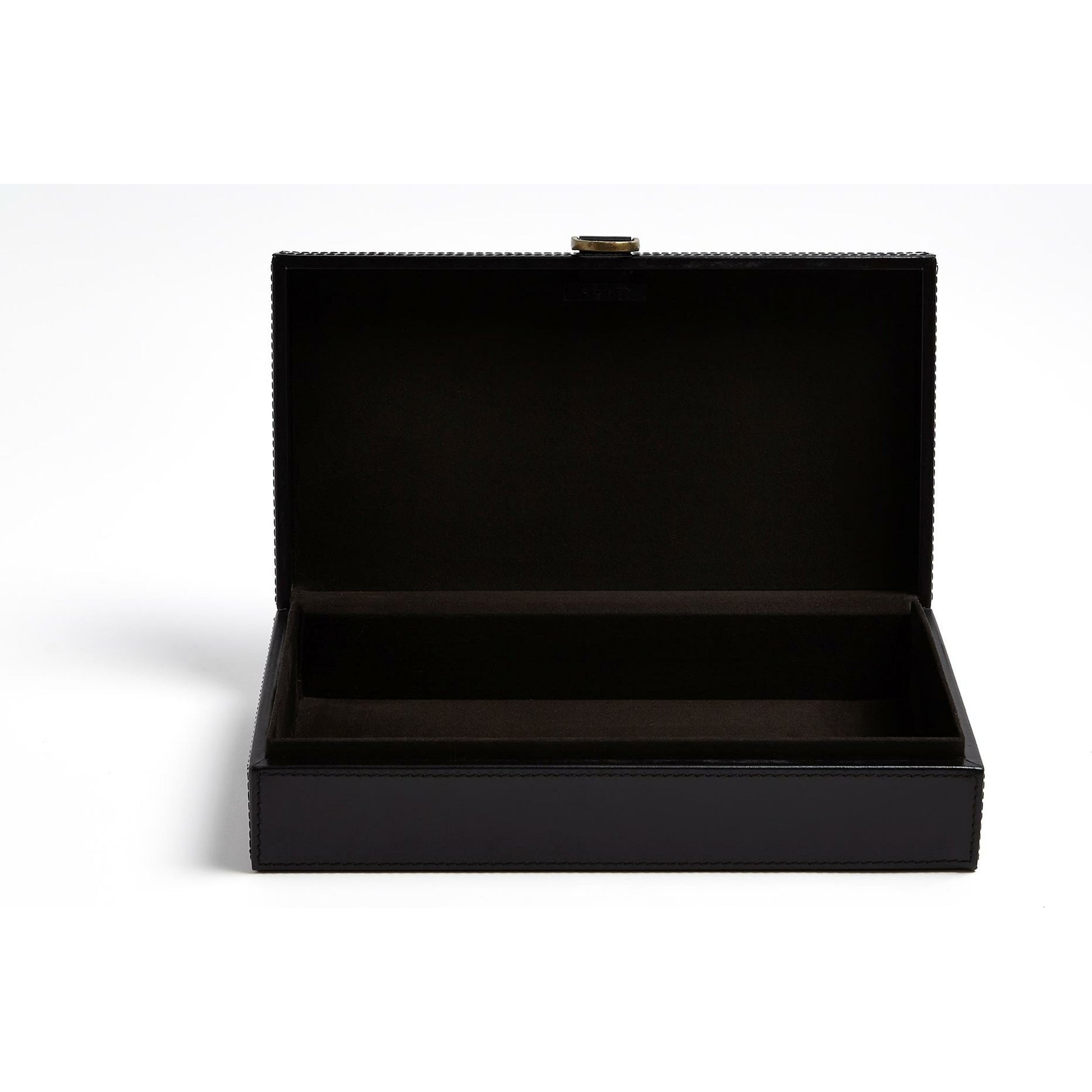 Marbled Leather D Ring Box by Global Views. Made from unique in a transitional style.