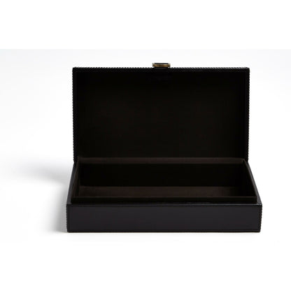 Marbled Leather D Ring Box by Global Views. Made from unique in a transitional style.