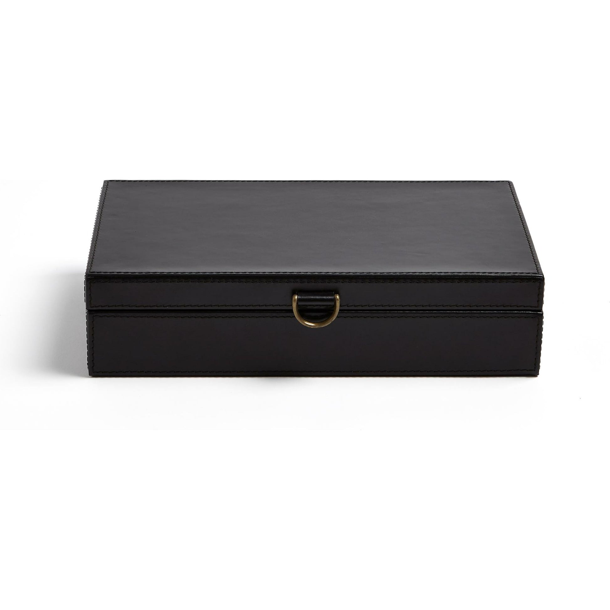 Marbled Leather D Ring Box by Global Views. Made from unique in a transitional style.