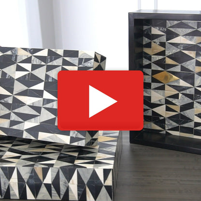 Brass Diamond Box by Global Views. Made from mdf, brass, resin in a eclectic & global style.