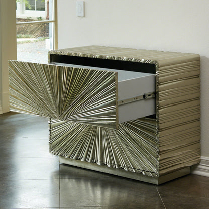 Linenfold Chest by Global Views. Made from mdf, brass in a eclectic & global style.