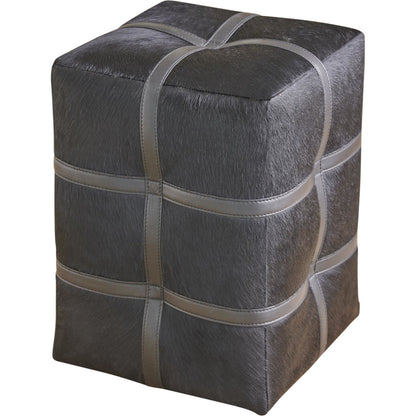 Belted Poof by Global Views. Made from mdf, meranti, leather in a modern style.