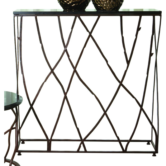Branch Console by Global Views. Made from granite, iron in a eclectic & global style.