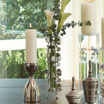 Bauhinia Bud Vase by Global Views. Made from brass, glass in a eclectic & global style.