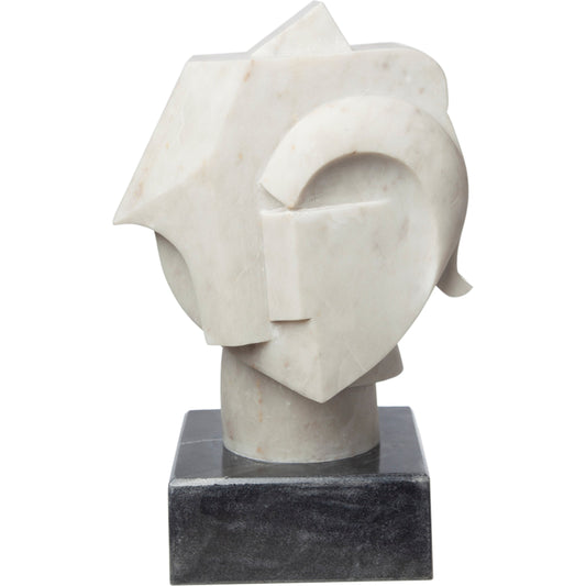 Abstract Bust by Global Views. Made from banswara marble in a eclectic & global style.