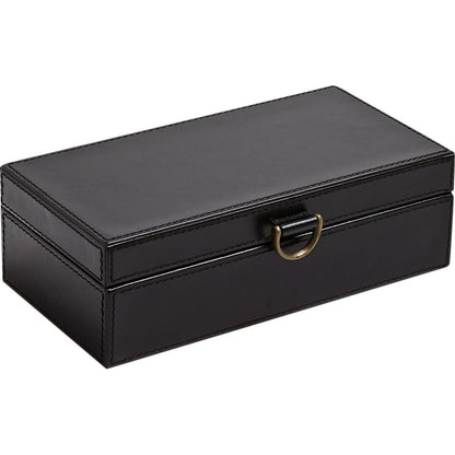 Marbled Leather D Ring Box by Global Views. Made from unique in a transitional style.