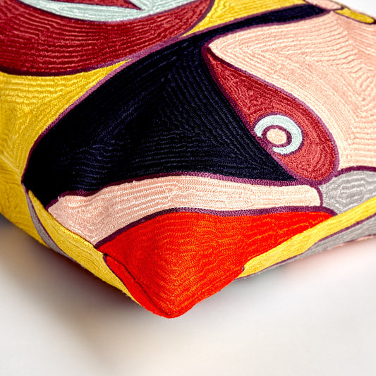 Paloma Pillow by Global Views in natural. Made from shell: 100% cotton, lining: 100% cotton in a modern style.