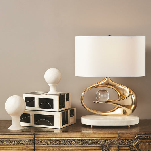 Brass Loop Box by Global Views. Made from mdf, brass, bone, resin in a modern style.