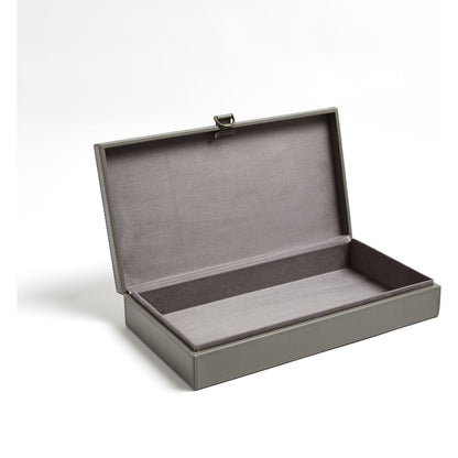 Marbled Leather D Ring Box by Global Views. Made from unique in a transitional style.