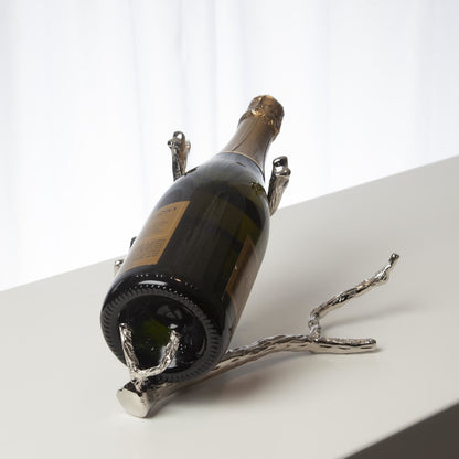 Twig Wine Bottle Holder by Global Views. Made from cast brass in a eclectic & global style.