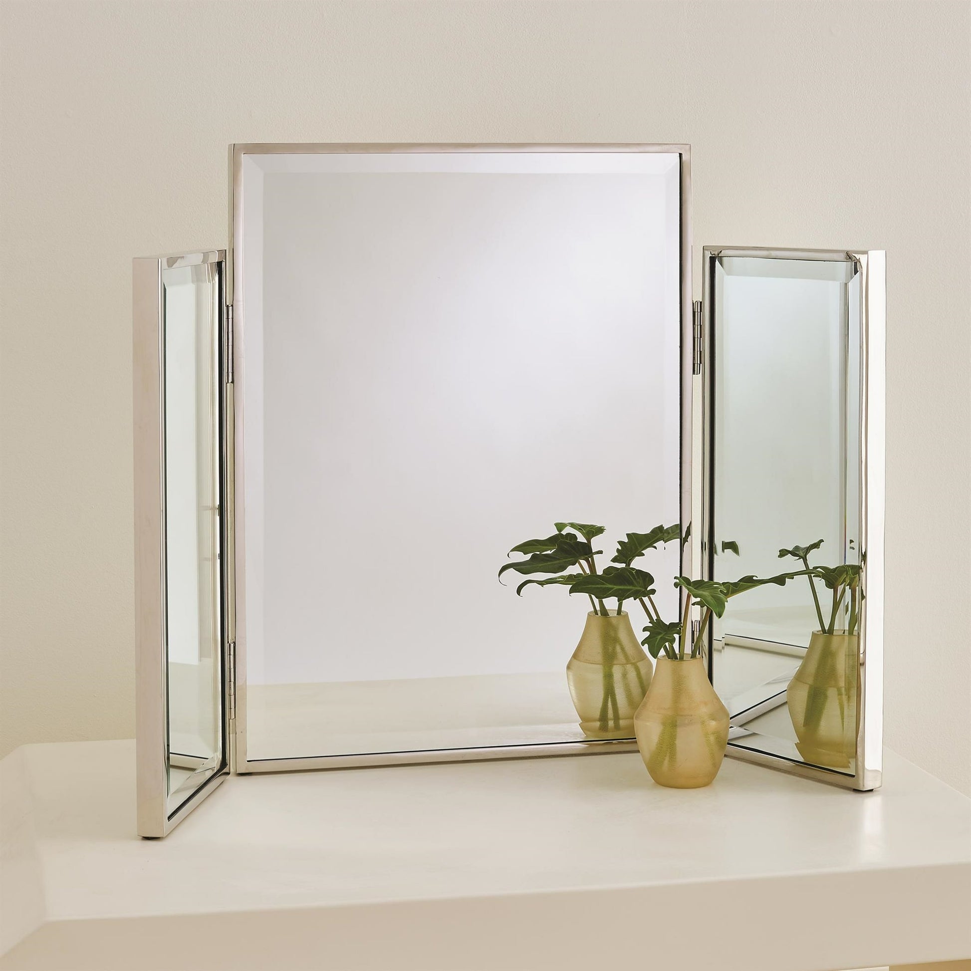 Tri Fold Vanity Mirror by Global Views. Made from unique in a transitional style.