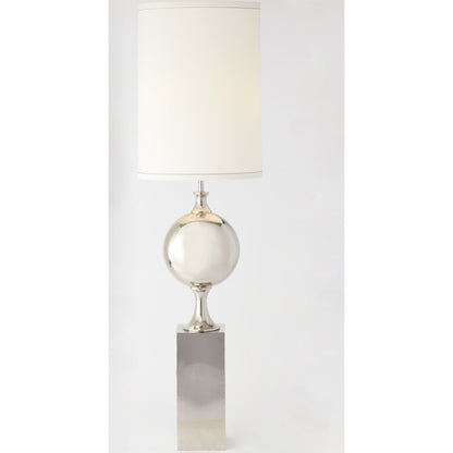 Big Pill Lamp by Global Views in nickel. Made from brass, stainless steel in a transitional style.