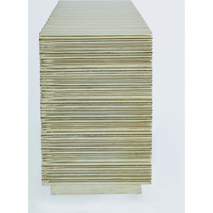 Linenfold Cabinet by Global Views. Made from mdf, brass in a modern style.