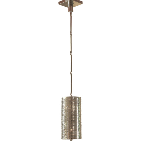 Coil Single Pendant by Global Views in nickel. Made from brass in a modern style.