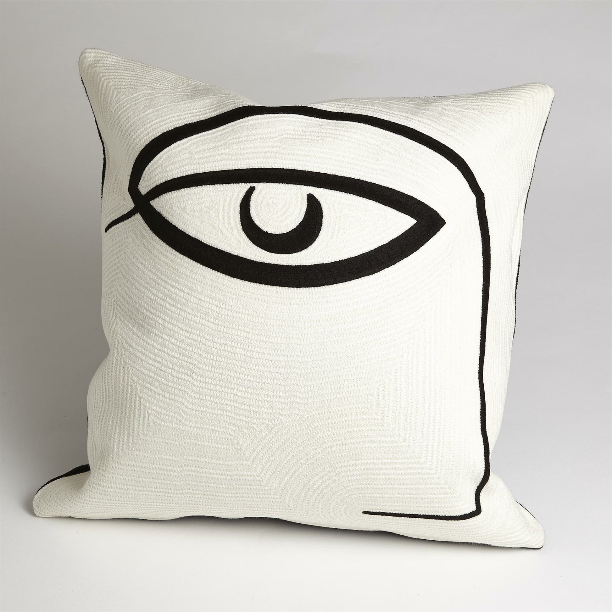 Horus Pillow by Global Views in natural. Made from shell 100% cotton, lining 100% cotton in a modern style.