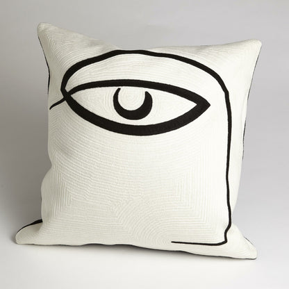 Horus Pillow by Global Views in natural. Made from shell 100% cotton, lining 100% cotton in a modern style.