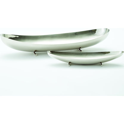 Boat Bowl by Global Views in nickel. Made from solid steel in a modern style.