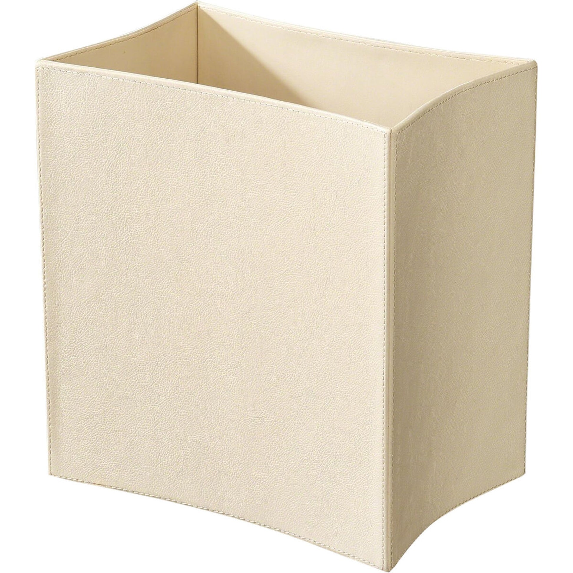 Folded Leather Wastebasket by Global Views. Made from leather in a modern style.