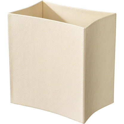 Folded Leather Wastebasket by Global Views. Made from leather in a modern style.