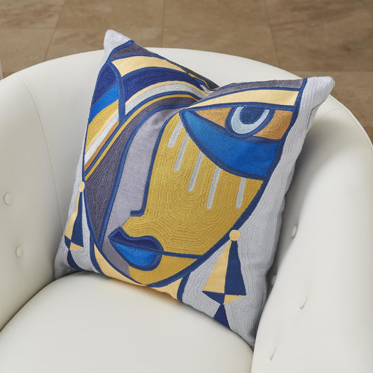 Maya Pillow by Global Views in natural. Made from cotton sheeting in a eclectic & global style.