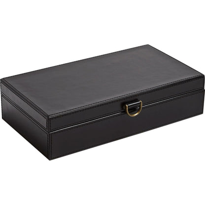 Marbled Leather D Ring Box by Global Views. Made from unique in a transitional style.