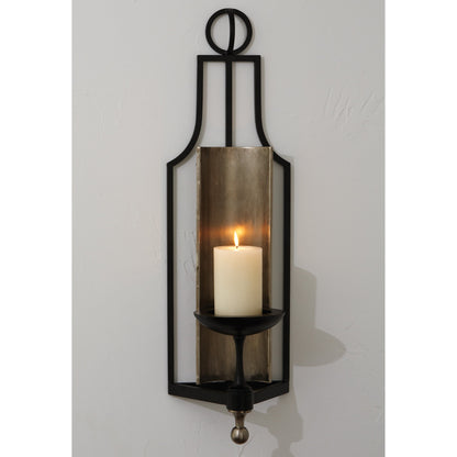 Classic Wall Sconce by Global Views in black powder coat. Made from iron in a modern style.