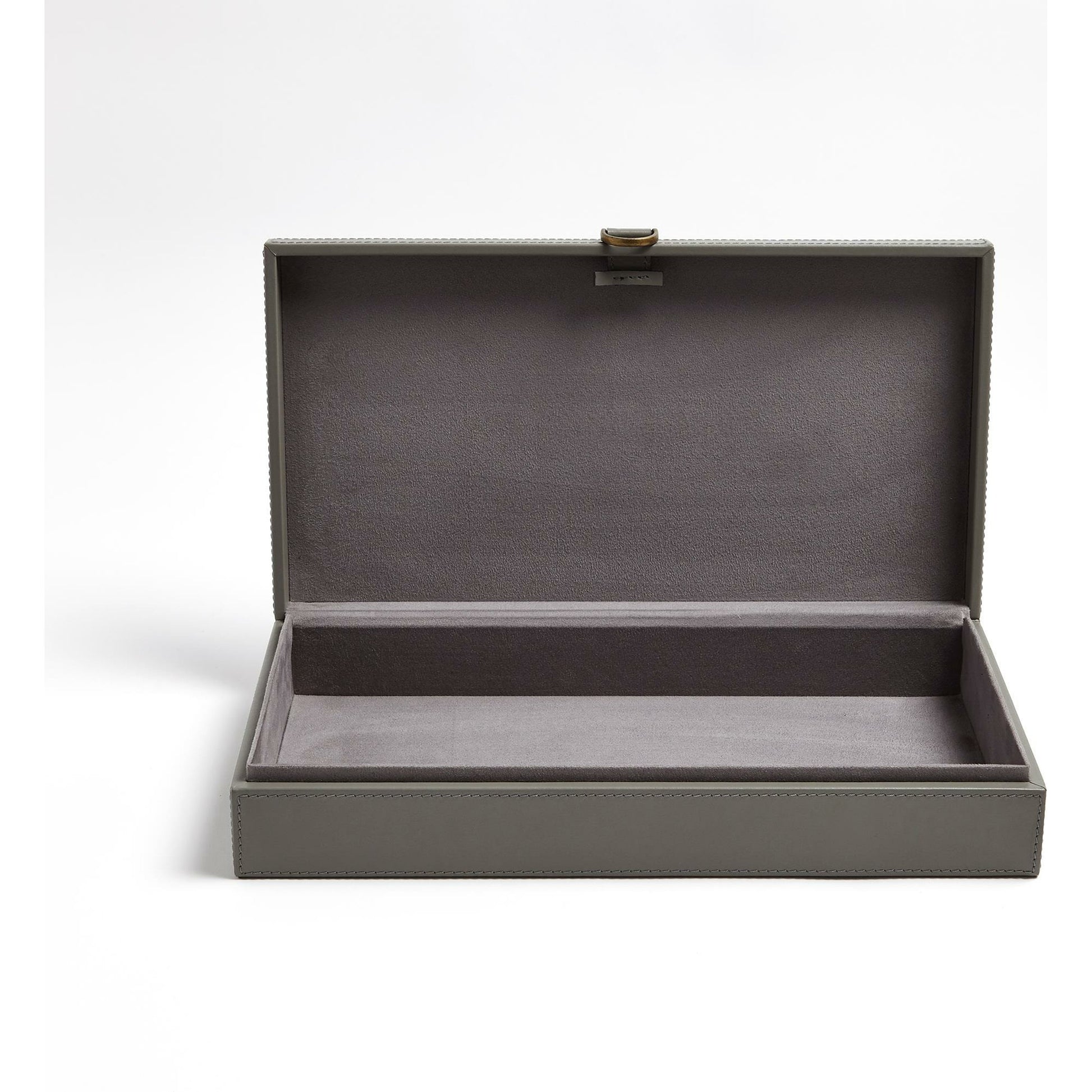 Marbled Leather D Ring Box by Global Views. Made from unique in a transitional style.