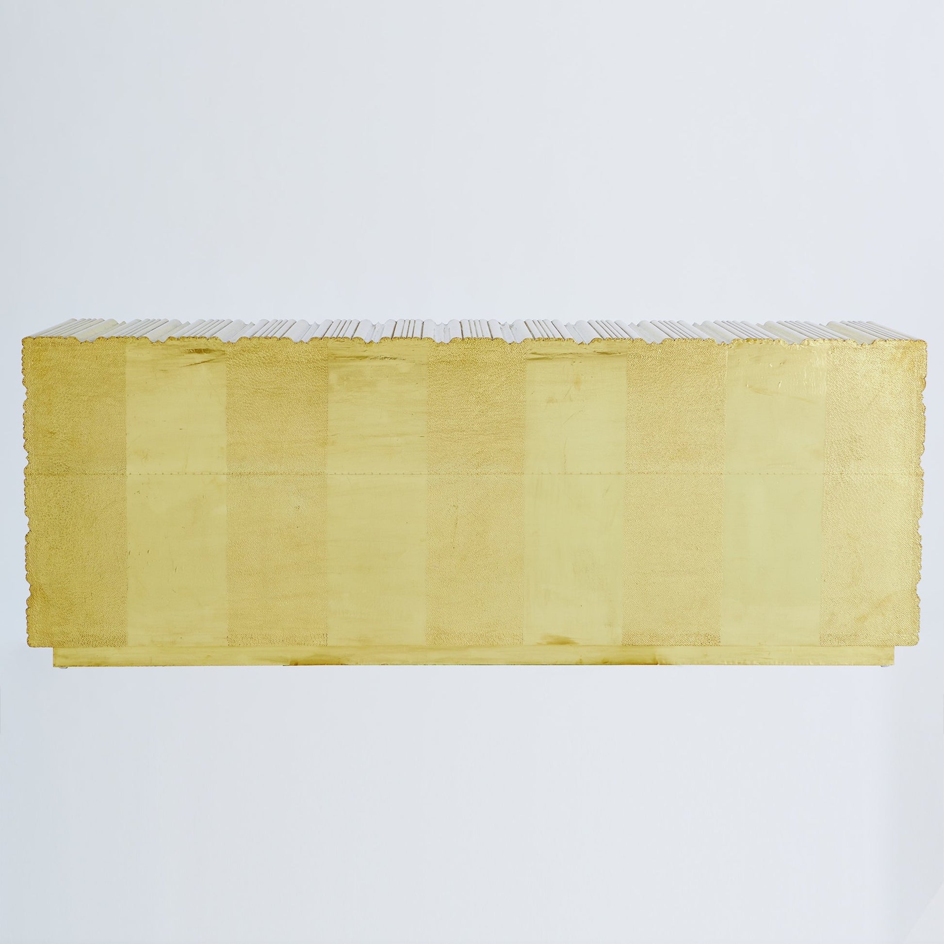 Linenfold Cabinet by Global Views. Made from mdf, brass in a modern style.