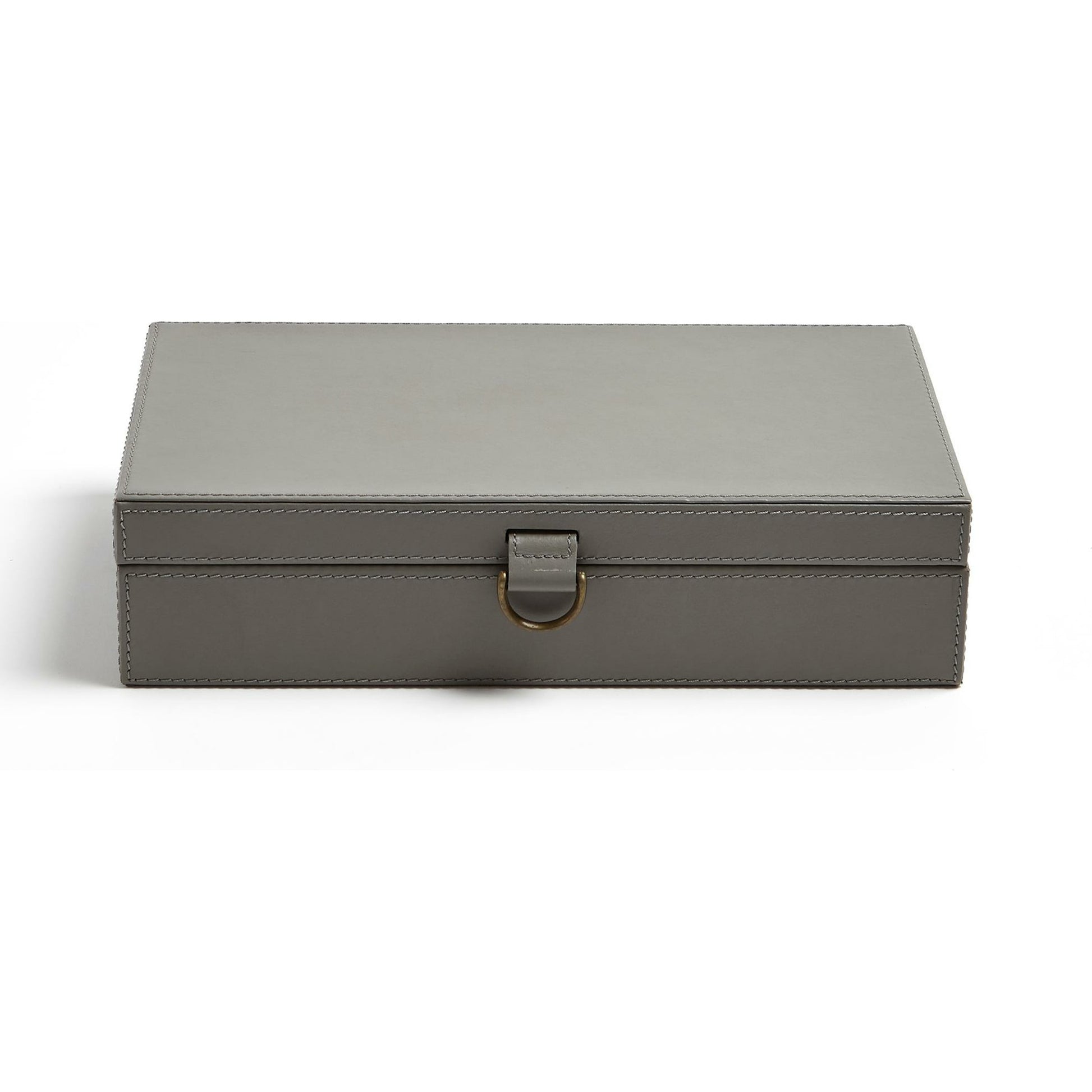 Marbled Leather D Ring Box by Global Views. Made from unique in a transitional style.