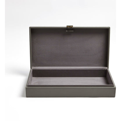 Marbled Leather D Ring Box by Global Views. Made from unique in a transitional style.