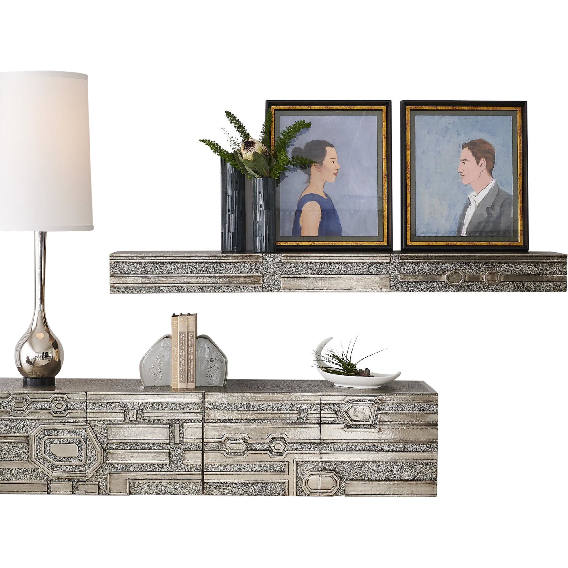 Abstract Block Floating Shelf by Global Views. Made from unique in a modern style.