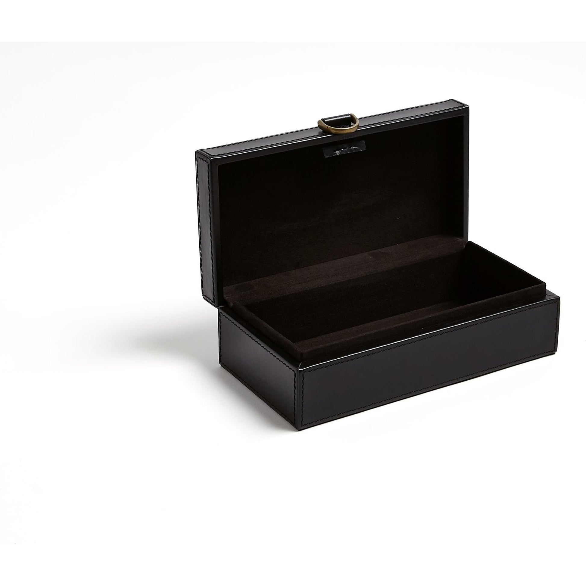 Marbled Leather D Ring Box by Global Views. Made from unique in a transitional style.