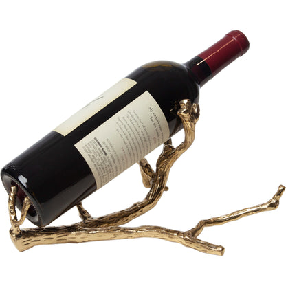 Twig Wine Bottle Holder by Global Views. Made from cast brass in a eclectic & global style.