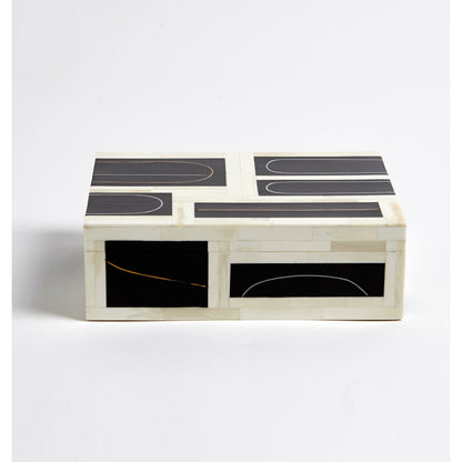 Brass Loop Box by Global Views. Made from mdf, brass, bone, resin in a modern style.