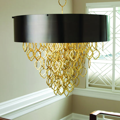 Chain Pendant by Global Views. Made from brass, stainless steel, iron, glass in a transitional style.