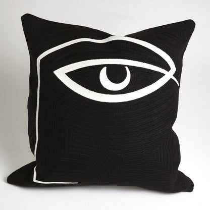 Horus Pillow by Global Views in natural. Made from shell 100% cotton, lining 100% cotton in a modern style.
