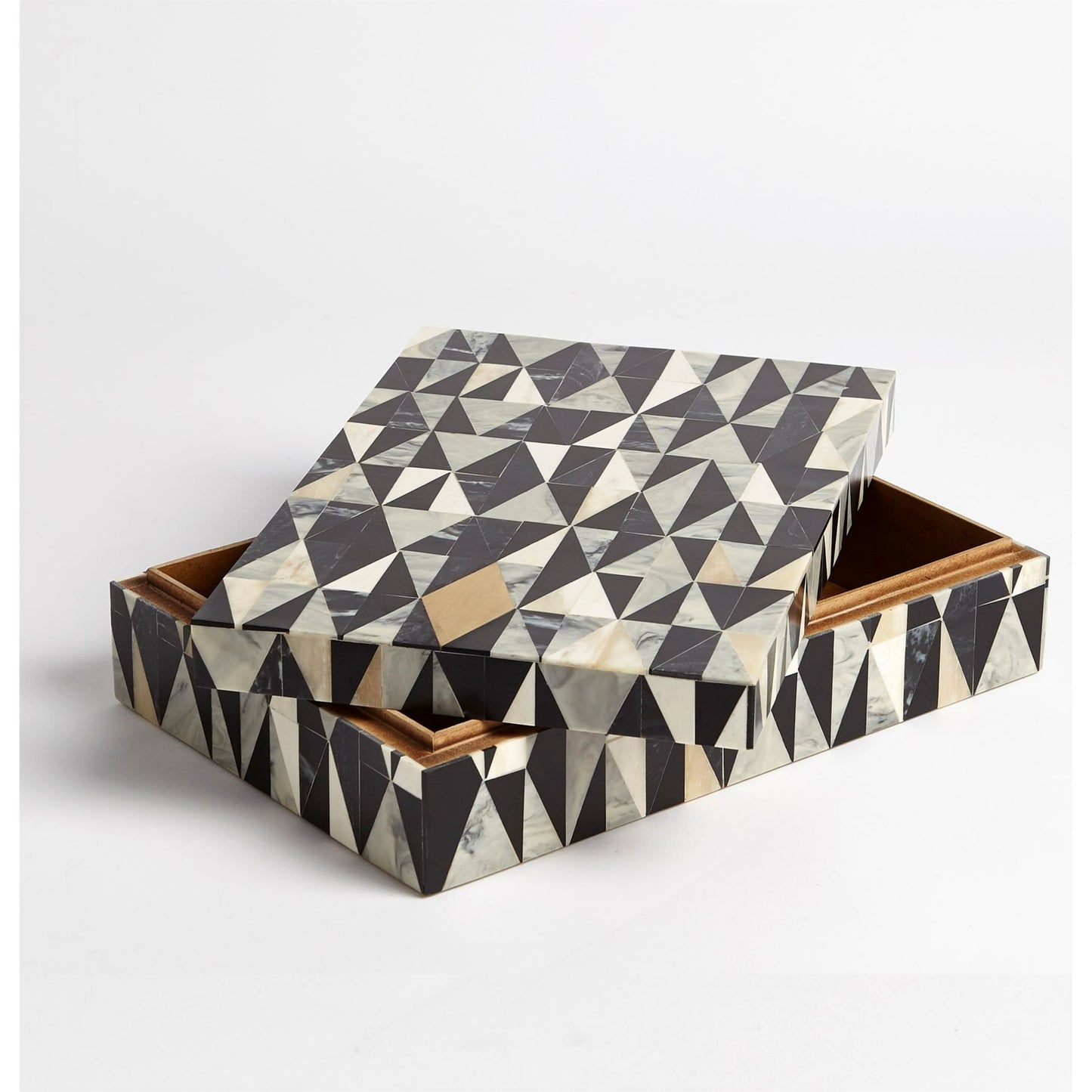 003 SR-890524 | Additional Silo | Brass Diamond Box by Global Views. Made from mdf, brass, resin in a eclectic & global style.