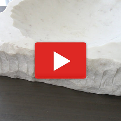 Chiseled Block Bowl by Global Views in white marble. Made from white banswara in a eclectic & global style.