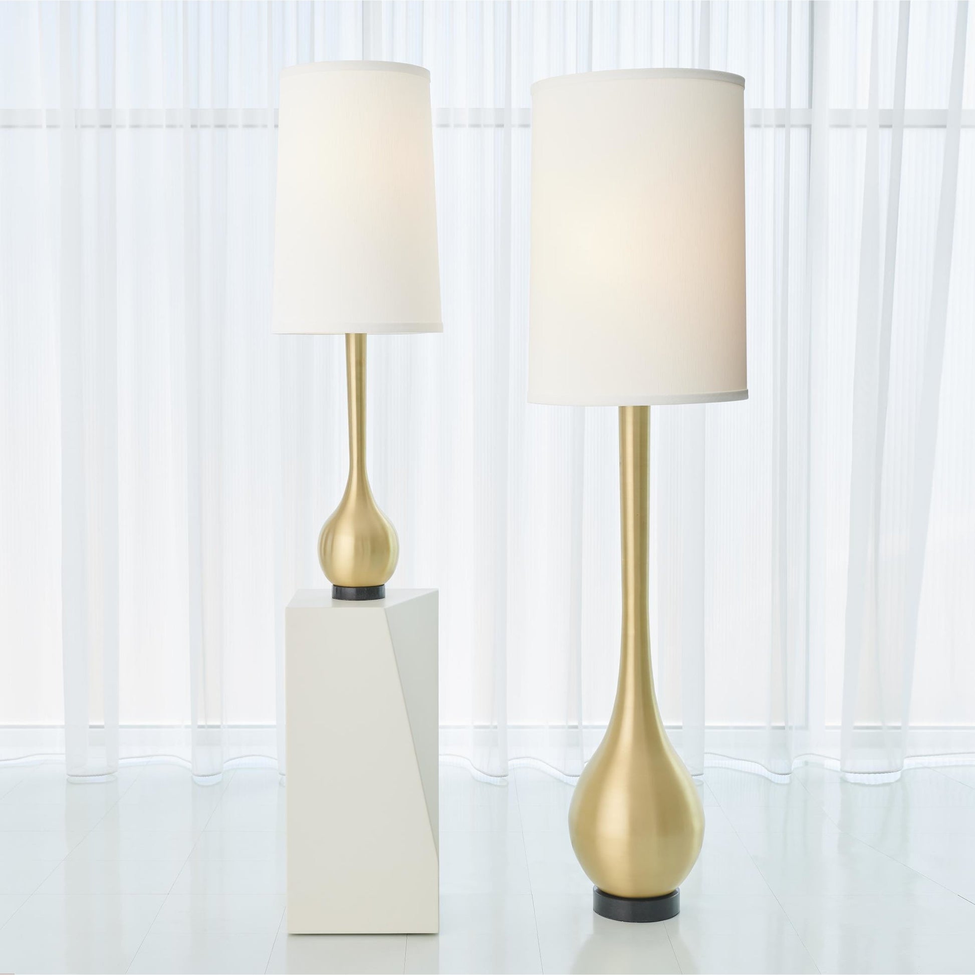 Bulb Floor Lamp by Global Views. Made from brass, granite in a transitional style.