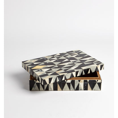 Brass Diamond Box by Global Views. Made from mdf, brass, resin in a eclectic & global style.