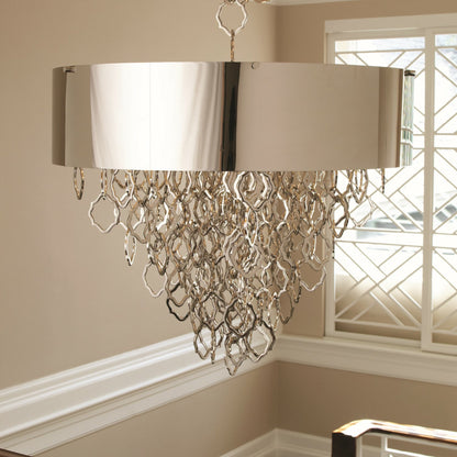 Chain Pendant by Global Views. Made from brass, stainless steel, iron, glass in a transitional style.