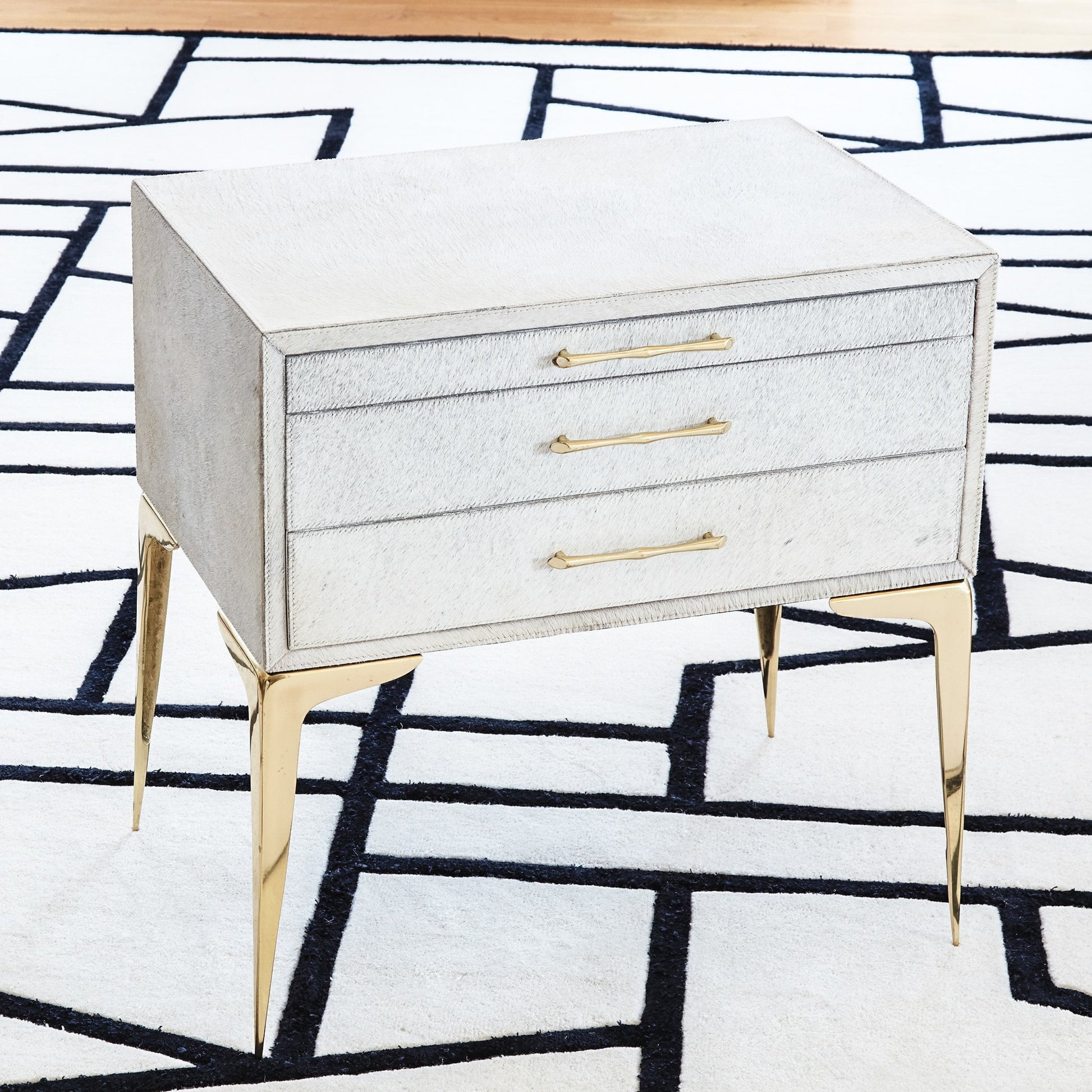 Stiletto Bedside Table by Global Views. Made from unique in a transitional style.