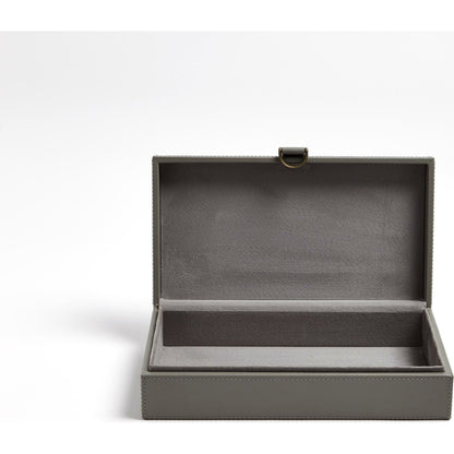 Marbled Leather D Ring Box by Global Views. Made from unique in a transitional style.